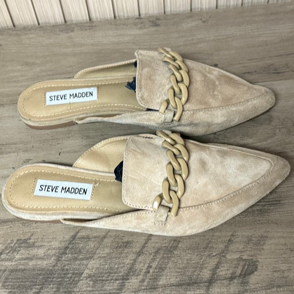 Steve Madden Almah Leather Suede Flat Mule Women’s Size 7M - Picture 3 of 11
